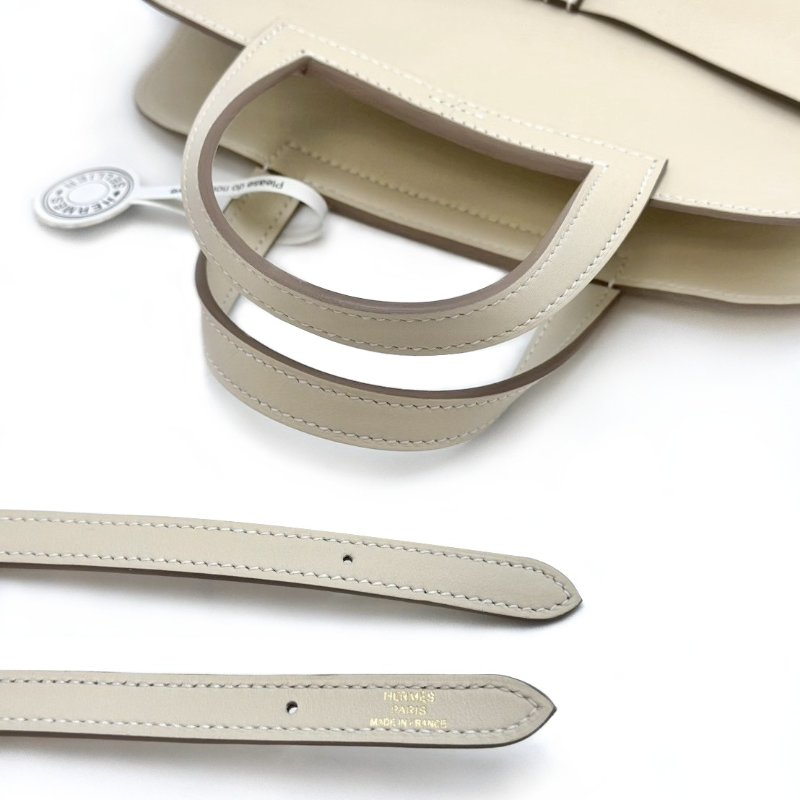 HERMES Halzan mini - 奶昔白金-5