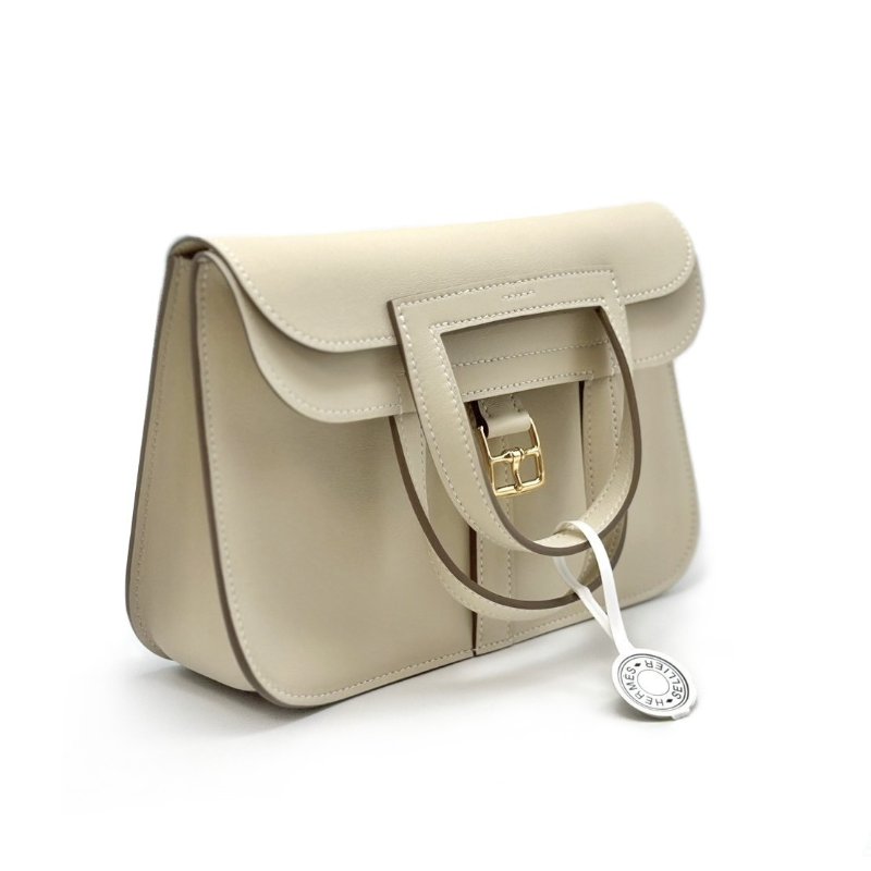 HERMES Halzan mini - 奶昔白金-7