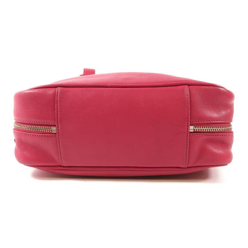 COACH 牛皮皮革Handbag銀扣手挽袋-3