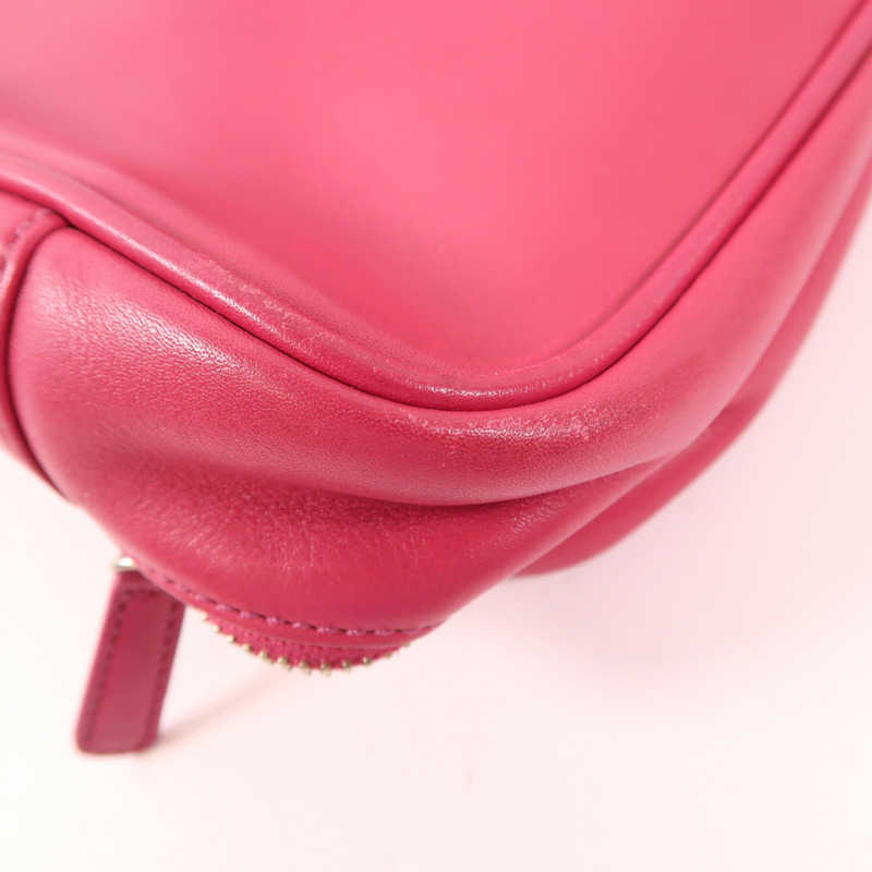 COACH 牛皮皮革Handbag銀扣手挽袋-10