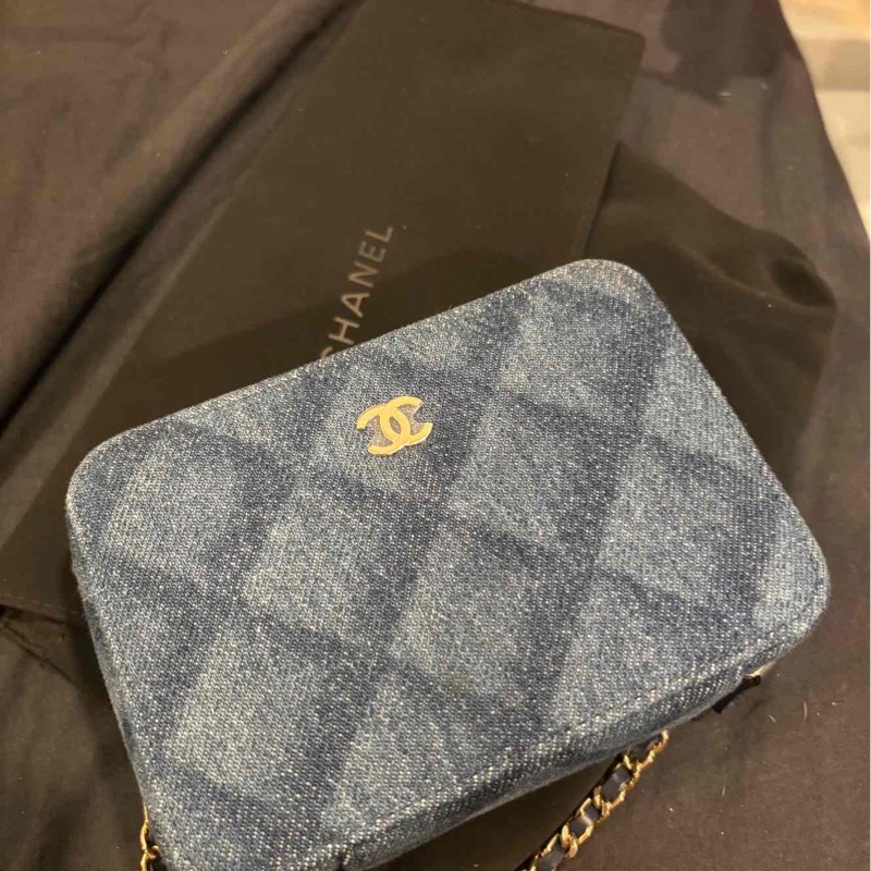 Chanel 牛仔 相機包 鏈條包-1