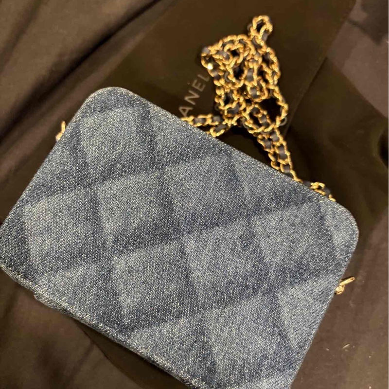 Chanel 牛仔 相機包 鏈條包-10