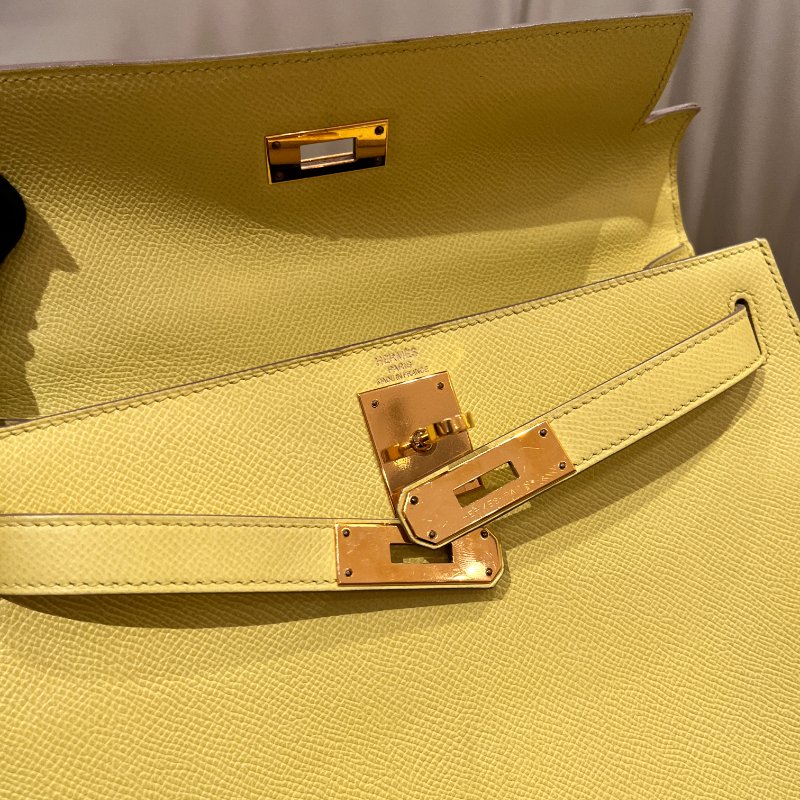 Kelly28 檸檬黃 金扣-13