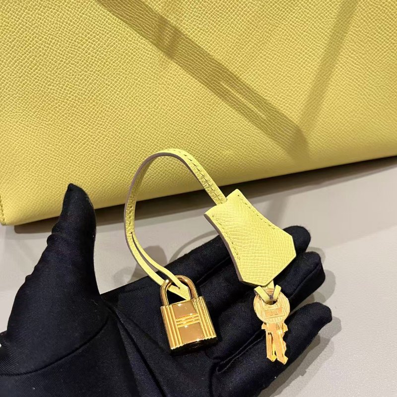 Kelly28 檸檬黃 金扣-15