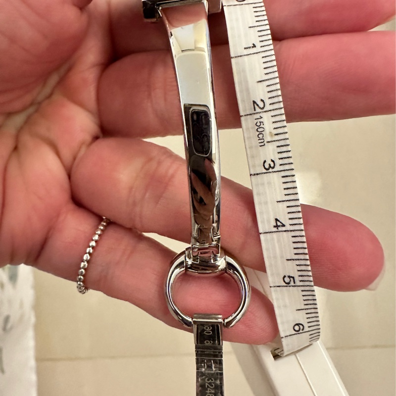 絕對正品9成9新古馳 GUCCI 2016年日本輕井澤帶回粉紫經典絕版正品無刮痕白鋼手環石英女錶，附購買證書-9