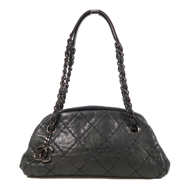 CHANEL 羊皮皮革Chain Shoulder鏈帶肩背袋-0
