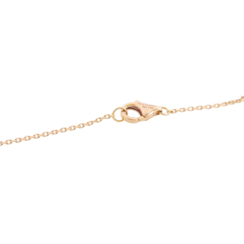CARTIER 18K玫瑰金/紅玉髓/鑽石Amulette De Cartier Carnelian Diamond Nacklace項鏈-6