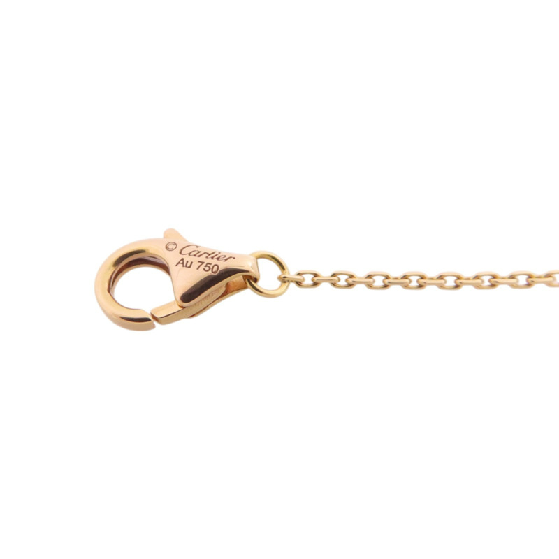CARTIER 18K玫瑰金/紅玉髓/鑽石Amulette De Cartier Carnelian Diamond Nacklace項鏈-8