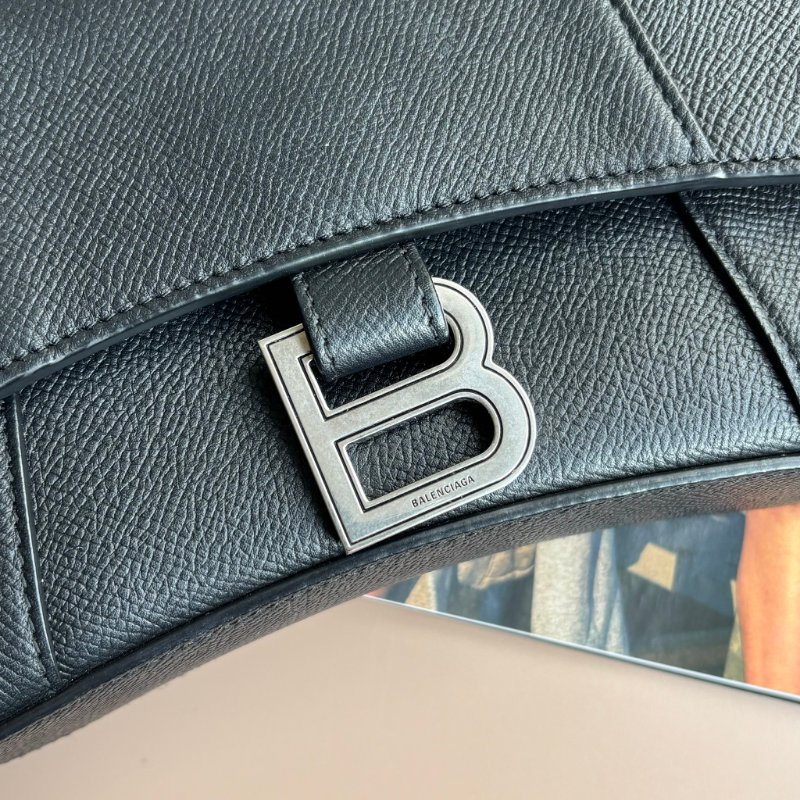 ::BALENCIAGA:: 巴黎世家 736471 DOWNTOWN 灰色防刮牛皮 男生款沙漏包-1