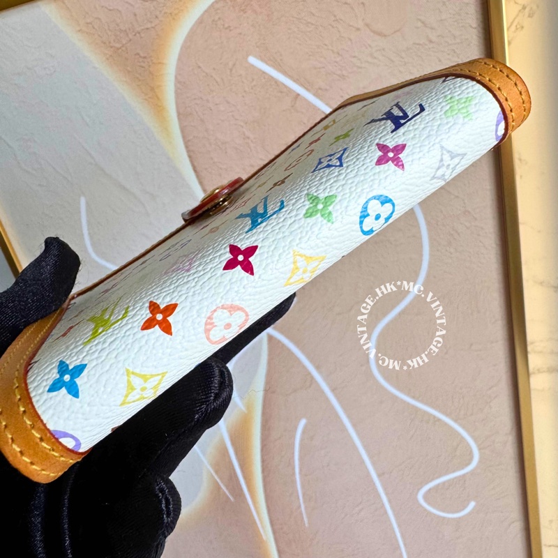 LV Multicolour Wallet 中古 三彩 中長銀包-13