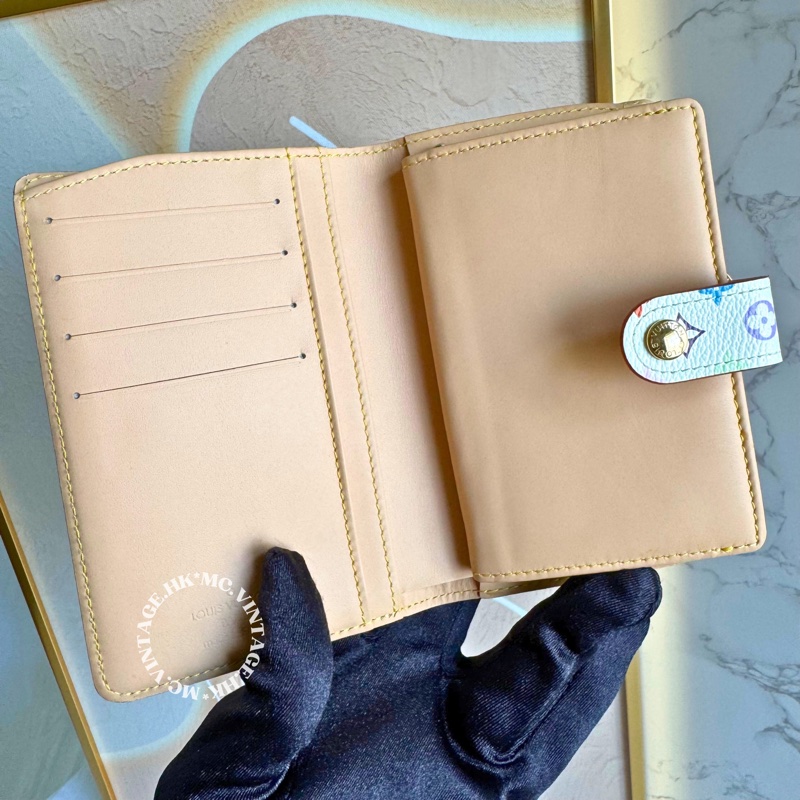 LV Multicolour Wallet 中古 三彩 中長銀包-16