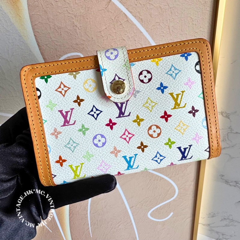 LV Multicolour Wallet 中古 三彩 中長銀包-22