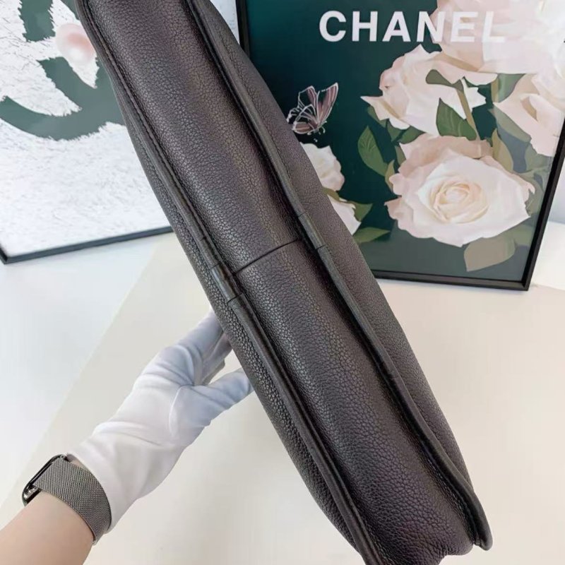 Loewe 棕紅色大號 牛皮皮革公事包 40x7x30cm 98新 中古款 配件無-3