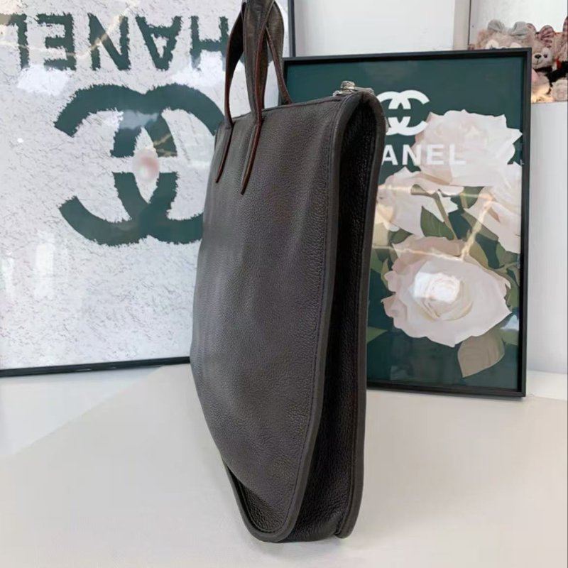 Loewe 棕紅色大號 牛皮皮革公事包 40x7x30cm 98新 中古款 配件無-6