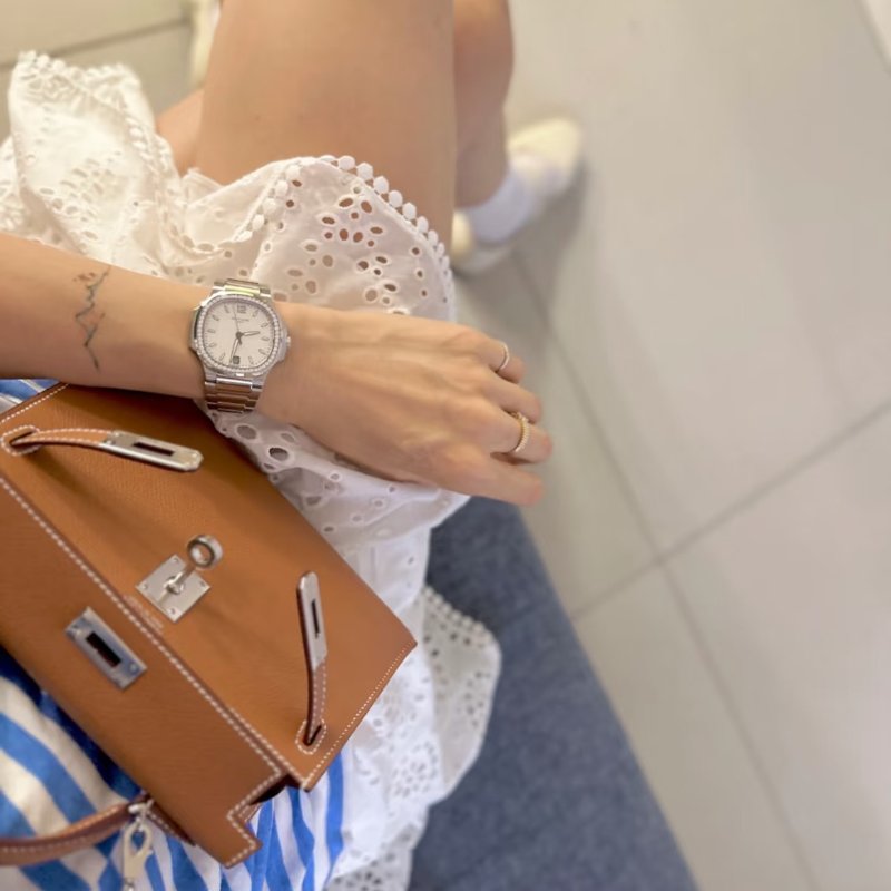 Hermes Kelly 2代 金棕色配銀釦 W刻印。全新全配附購證-5