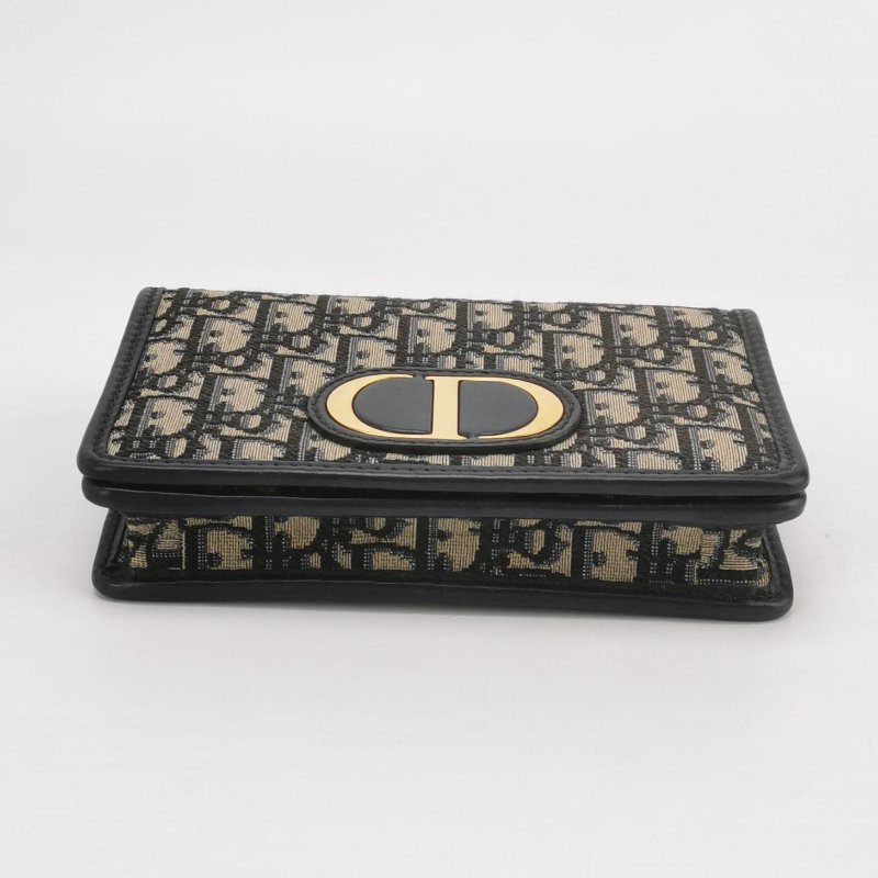 95❤Dior30Montaigne迪奧蒙田牛皮帆布老花斜挎單肩包-5