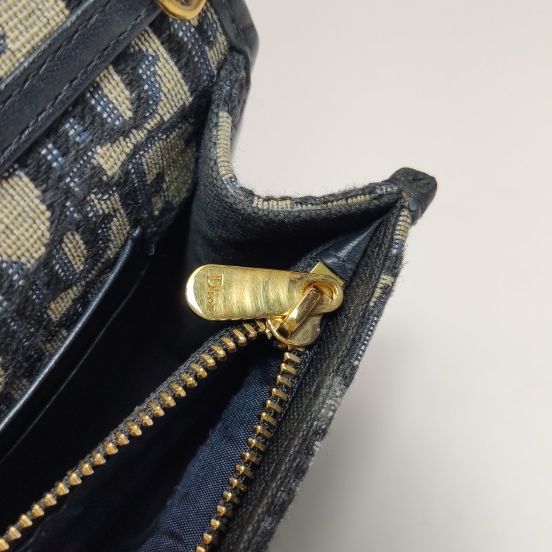 95❤Dior30Montaigne迪奧蒙田牛皮帆布老花斜挎單肩包-9