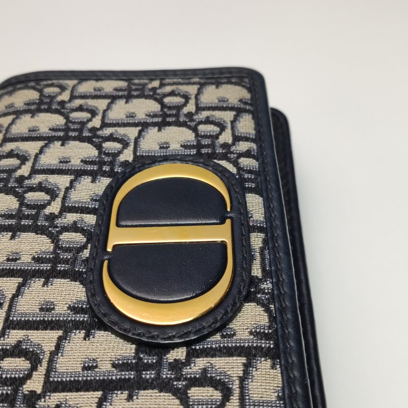 95❤Dior30Montaigne迪奧蒙田牛皮帆布老花斜挎單肩包-12