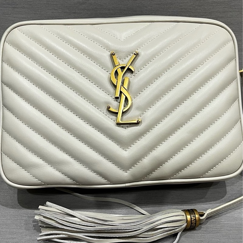 德國購入-YSL白金流蘇相機包（八九成新）-0