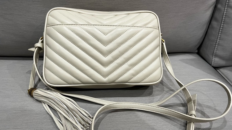 德國購入-YSL白金流蘇相機包（八九成新）-4