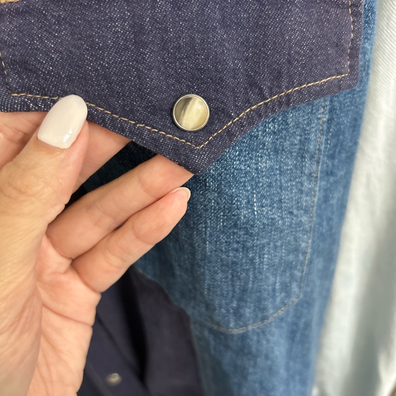 Celine 男仕拼布牛仔開襟襯衫(秋天外套)-19