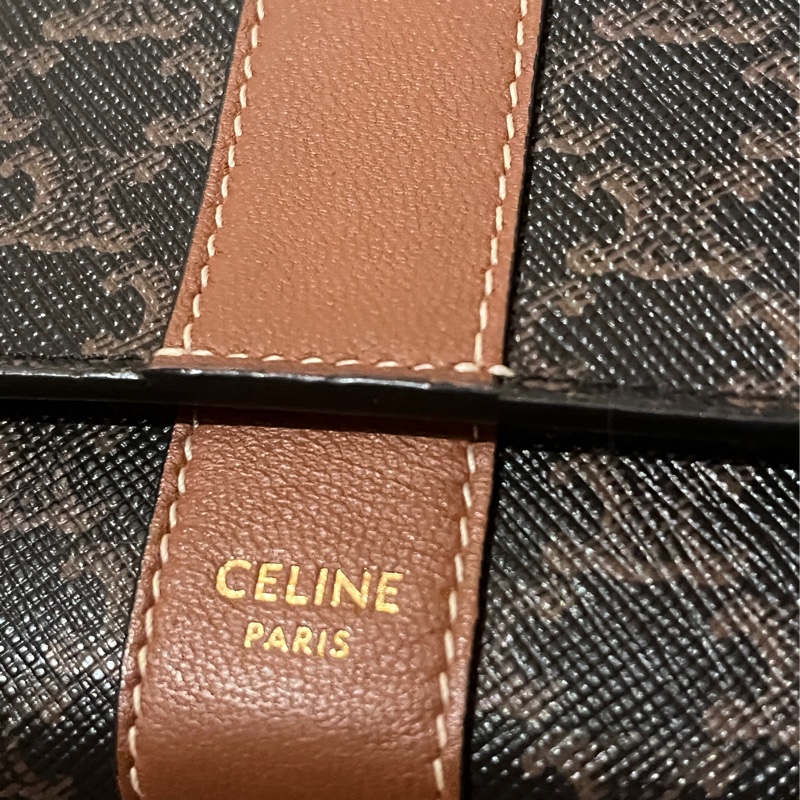 Celine 凱旋門 老花 三折 短夾 二手 現貨 89新-4
