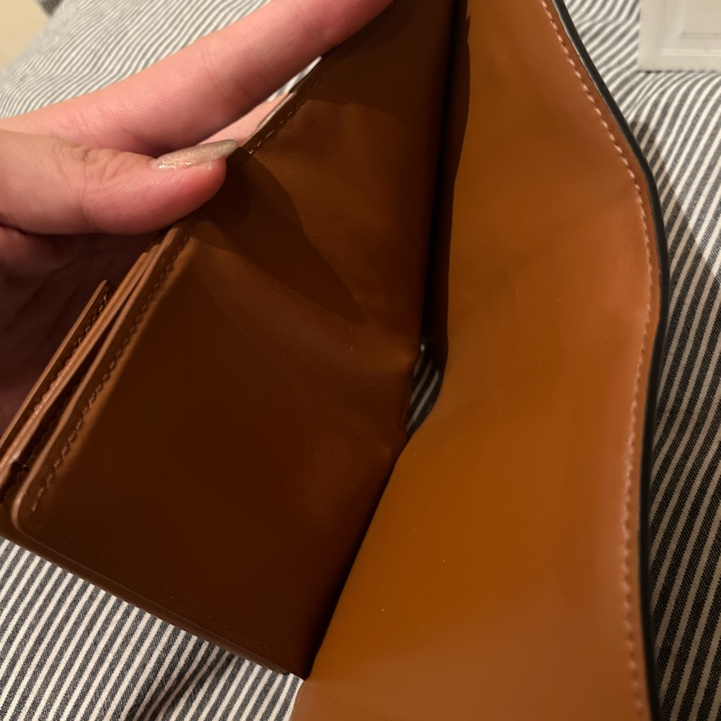 Celine 凱旋門 老花 三折 短夾 二手 現貨 89新-13