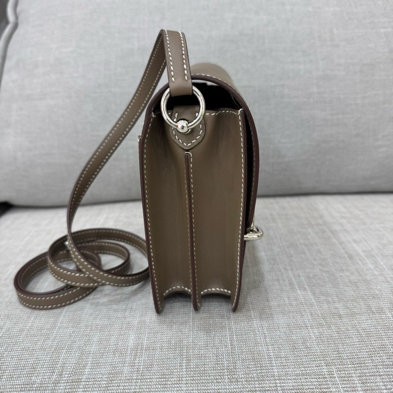 愛馬仕～Hermes roulis mini 19 豬鼻子 大象灰 銀扣 Y刻swift皮-8