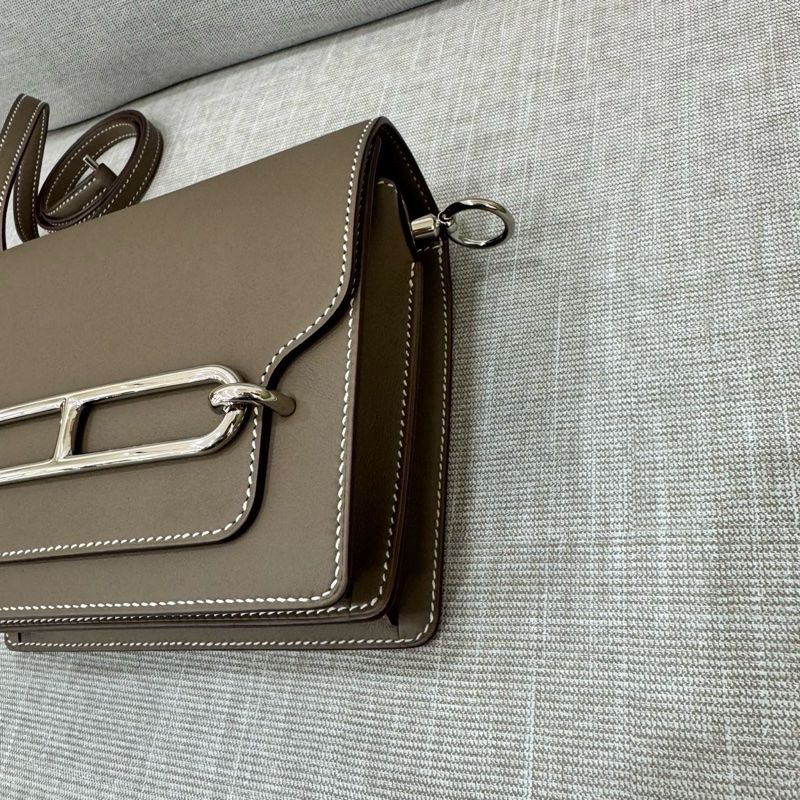 愛馬仕～Hermes roulis mini 19 豬鼻子 大象灰 銀扣 Y刻swift皮-9