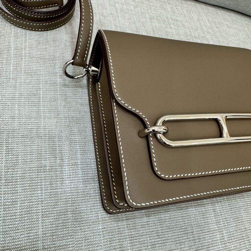 愛馬仕～Hermes roulis mini 19 豬鼻子 大象灰 銀扣 Y刻swift皮-10
