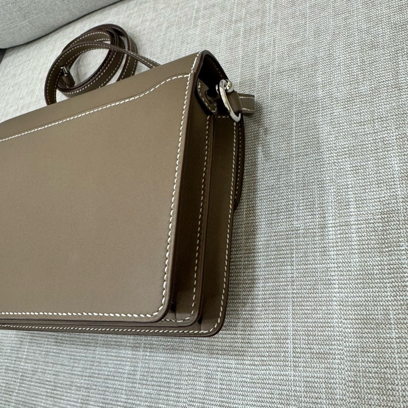 愛馬仕～Hermes roulis mini 19 豬鼻子 大象灰 銀扣 Y刻swift皮-11