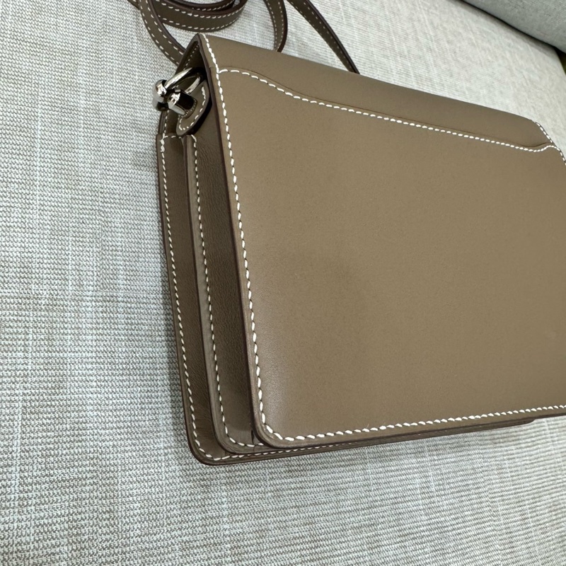 愛馬仕～Hermes roulis mini 19 豬鼻子 大象灰 銀扣 Y刻swift皮-12