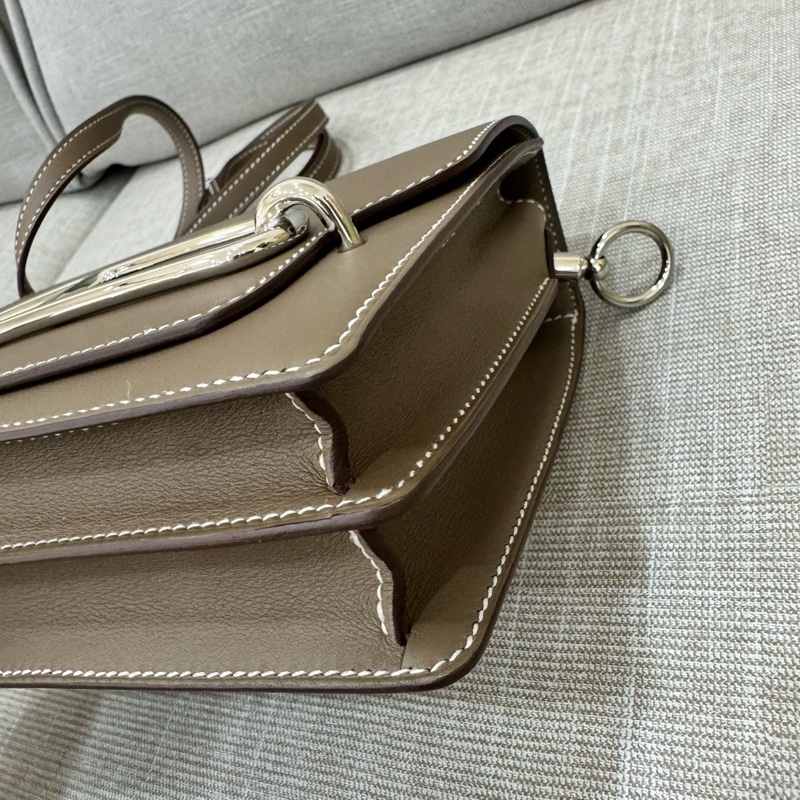 愛馬仕～Hermes roulis mini 19 豬鼻子 大象灰 銀扣 Y刻swift皮-13