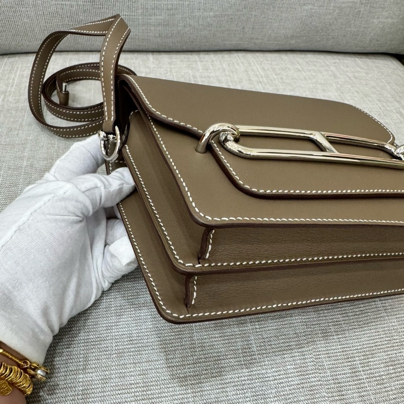 愛馬仕～Hermes roulis mini 19 豬鼻子 大象灰 銀扣 Y刻swift皮-14