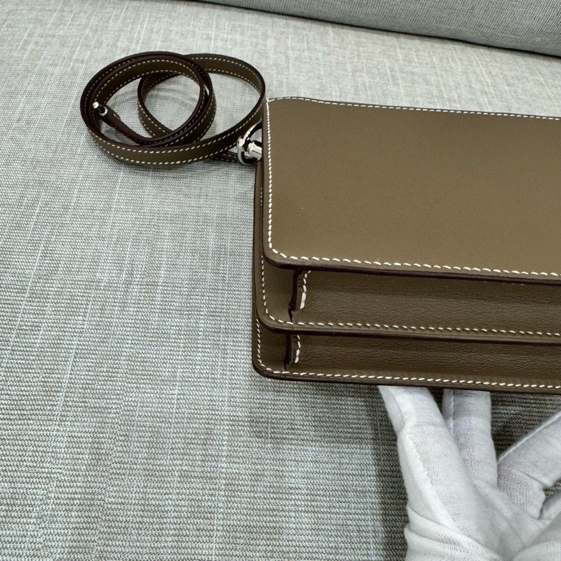 愛馬仕～Hermes roulis mini 19 豬鼻子 大象灰 銀扣 Y刻swift皮-16