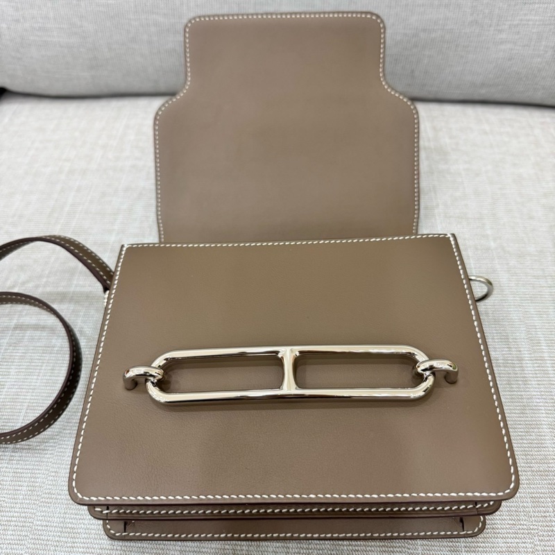 愛馬仕～Hermes roulis mini 19 豬鼻子 大象灰 銀扣 Y刻swift皮-21