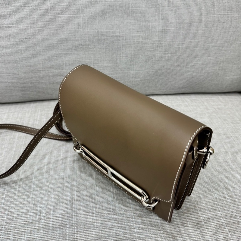 愛馬仕～Hermes roulis mini 19 豬鼻子 大象灰 銀扣 Y刻swift皮-32