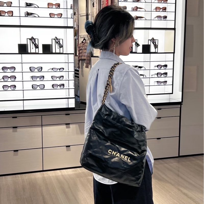 香奈兒 CHANEL 22bag 限量版黑金 白字-2