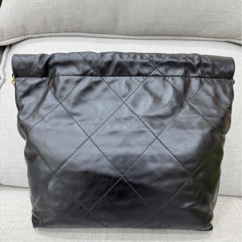 香奈兒 CHANEL 22bag 限量版黑金 白字-6