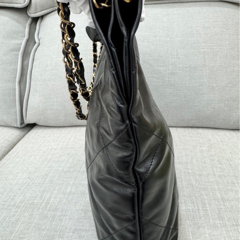香奈兒 CHANEL 22bag 限量版黑金 白字-10