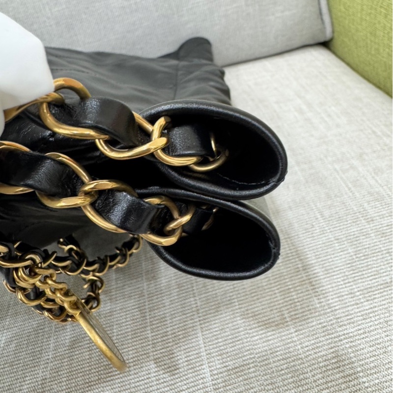 香奈兒 CHANEL 22bag 限量版黑金 白字-16