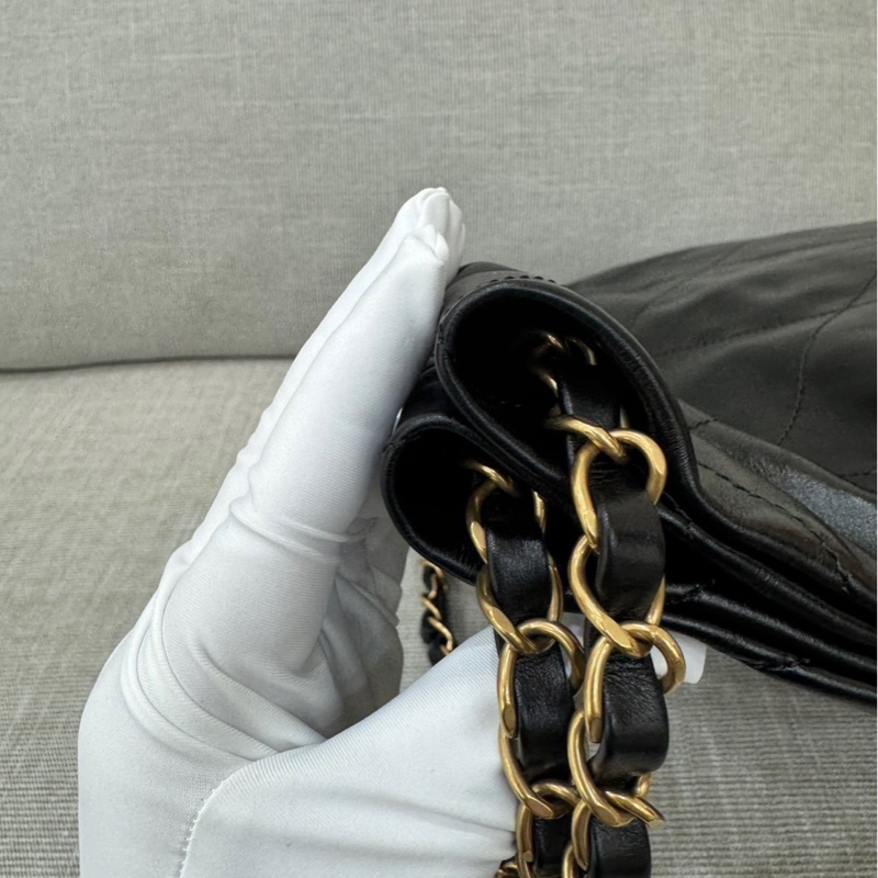 香奈兒 CHANEL 22bag 限量版黑金 白字-17