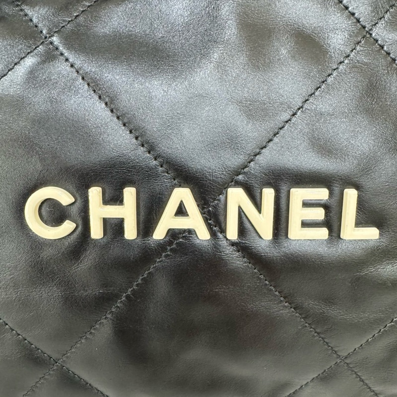 香奈兒 CHANEL 22bag 限量版黑金 白字-18