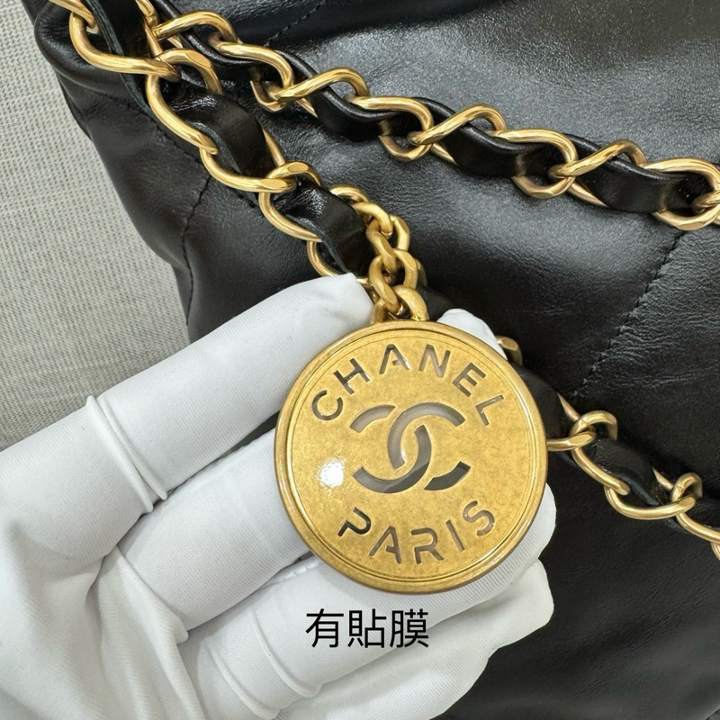 香奈兒 CHANEL 22bag 限量版黑金 白字-19