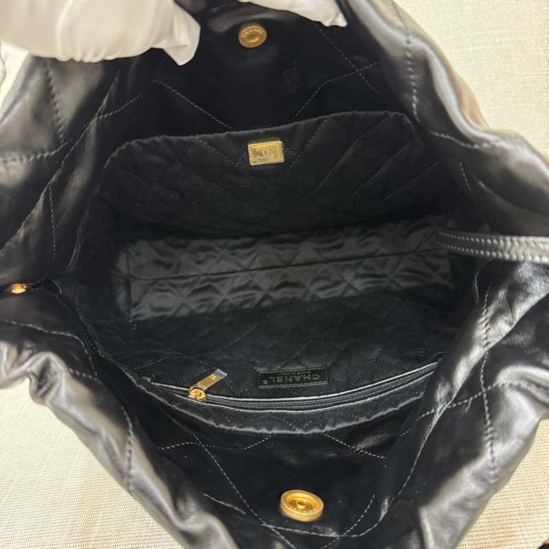 香奈兒 CHANEL 22bag 限量版黑金 白字-22