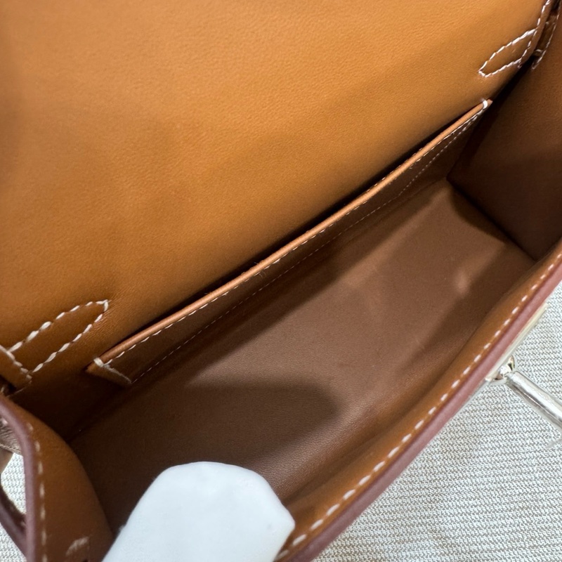 愛馬仕 Hermes mini Kelly二代 金棕銀W刻-36
