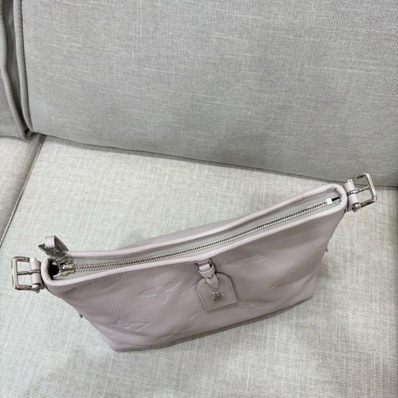 LV 經典CarryAll PM系列Monogram Empreinte皮革壓花肩背包 斜背包(灰色)-19