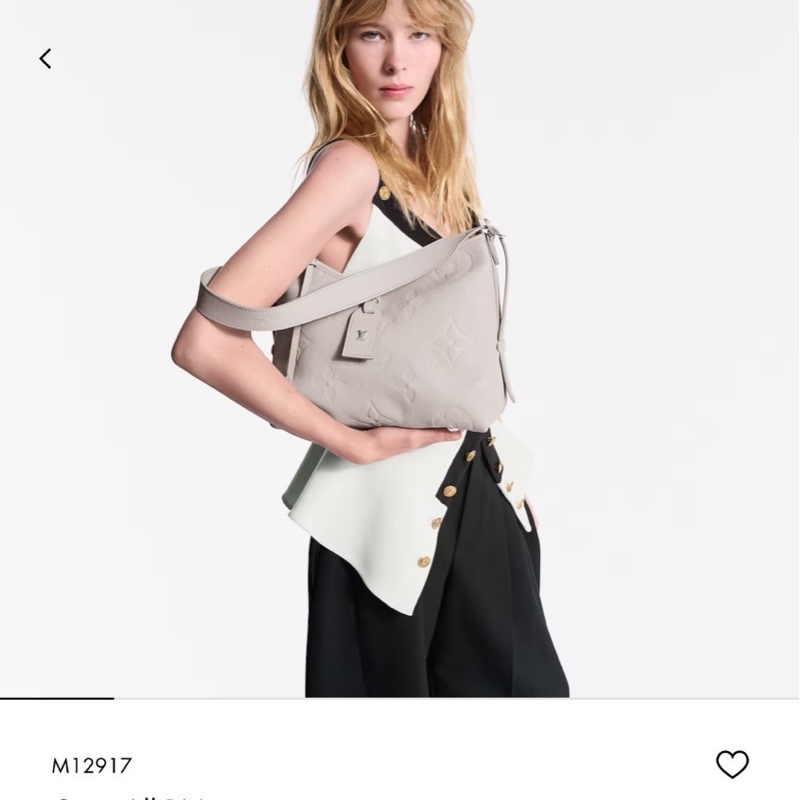 LV 經典CarryAll PM系列Monogram Empreinte皮革壓花肩背包 斜背包(灰色)-39