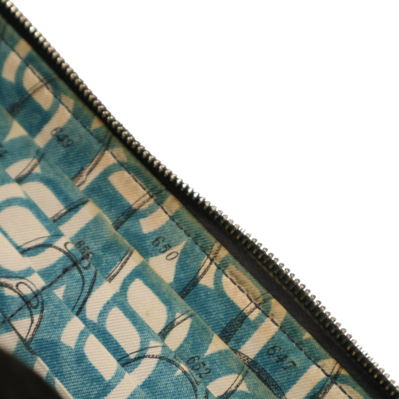 藍色 Epsom 絲綢 Silk'In Classique 拉鍊 長夾 X刻 銀扣-14