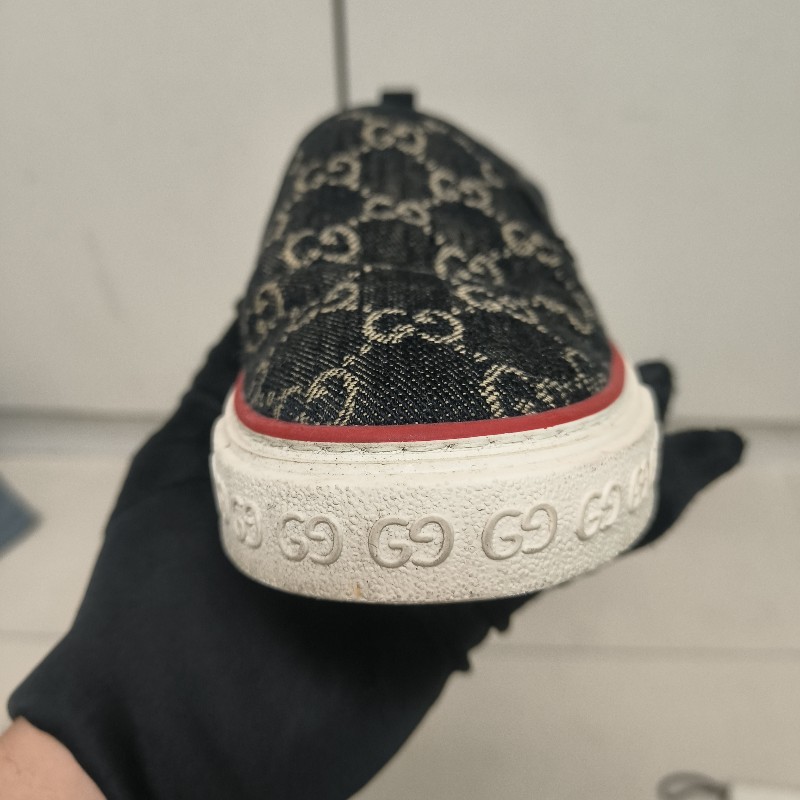 ㊣✨Gucci✨（附防塵袋）**尺寸8.5**古馳 老花 滿版 刺繡 牛仔 布鞋 一腳蹬 休閒鞋 懶人鞋/二手鞋/二手精品🌳二手樹屋🌳-7